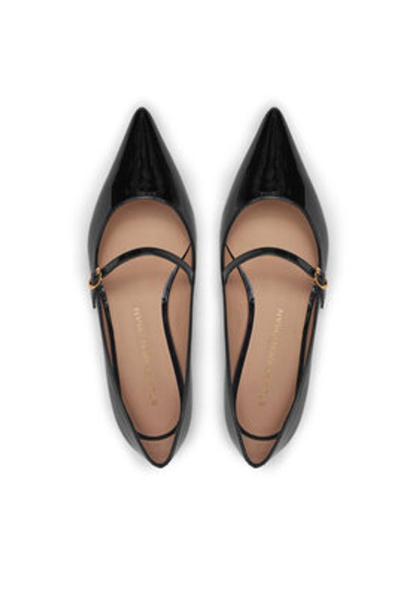 Stuart Weitzman Półbuty Emilia Mary Jane Fla SH288 Czarny. Kolor: czarny. Materiał: skóra, lakier