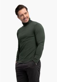 Volcano - Sweter z golfem S-MAX. Typ kołnierza: golf. Materiał: prążkowany, materiał, dzianina. Wzór: gładki, ze splotem. Sezon: wiosna, jesień, zima. Styl: klasyczny #1