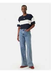 Tommy Jeans T-Shirt Badge Colour-Blocked DW0DW18706 Granatowy Oversize. Kolor: niebieski. Materiał: bawełna #5