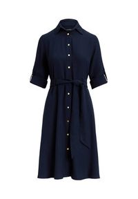 Lauren Ralph Lauren - LAUREN RALPH LAUREN Sukienka koszulowa 200980920001 Granatowy Regular Fit. Kolor: niebieski. Materiał: syntetyk. Typ sukienki: koszulowe #4