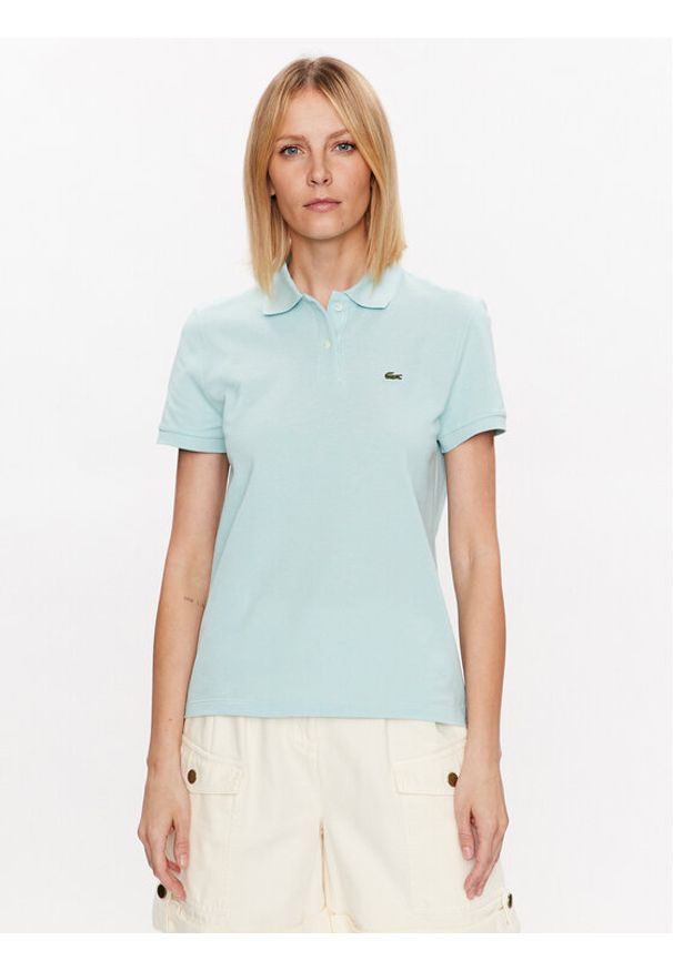 Polo Lacoste. Typ kołnierza: polo. Kolor: zielony. Materiał: bawełna