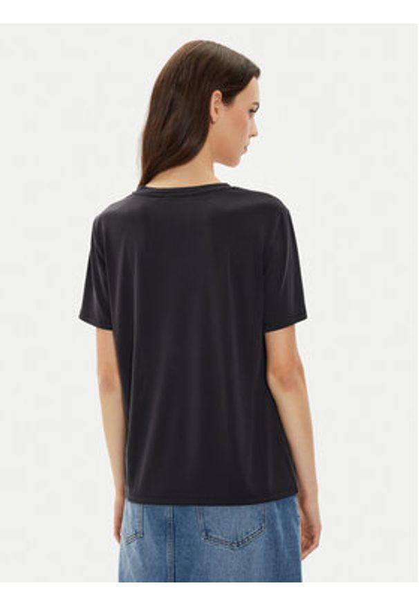 Pieces T-Shirt Anora 17148789 Czarny Regular Fit. Kolor: czarny. Materiał: syntetyk