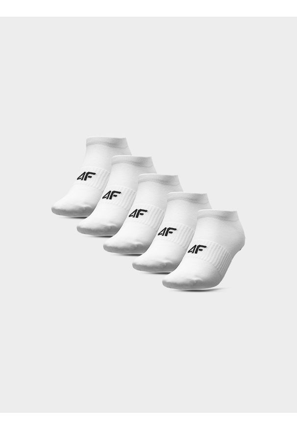 4f - 4F Skarpetki krótkie (5-pack) męskie - białe 43-46. Kolor: biały. Materiał: prążkowany. Sport: turystyka piesza