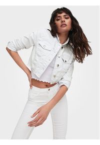 only - ONLY Kurtka jeansowa Wonder 15256098 Biały Regular Fit. Kolor: biały. Materiał: bawełna