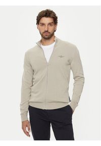 Aeronautica Militare Sweter 242MA1510L506 Beżowy Slim Fit. Kolor: beżowy. Materiał: bawełna #1