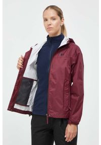 Helly Hansen kurtka outdoorowa kolor bordowy. Kolor: czerwony. Materiał: materiał. Wzór: nadruk #7
