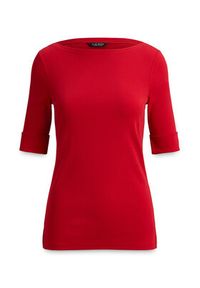 Lauren Ralph Lauren - LAUREN RALPH LAUREN Bluzka 200654963200 Czerwony Slim Fit. Kolor: czerwony. Materiał: bawełna #2