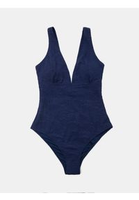Sinsay - Strukturalny strój kąpielowy - granatowy. Kolor: niebieski #1