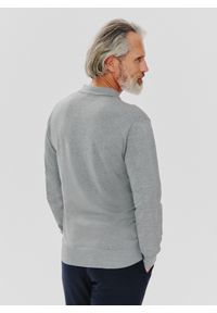 Pako Lorente - PAKO LORENTE – Szary sweter męski z kołnierzykiem polo. Okazja: na co dzień. Typ kołnierza: polo. Kolor: szary. Sezon: jesień. Styl: casual #2