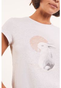 Etam t-shirt piżamowy Clorie damskie kolor szary. Kolor: szary