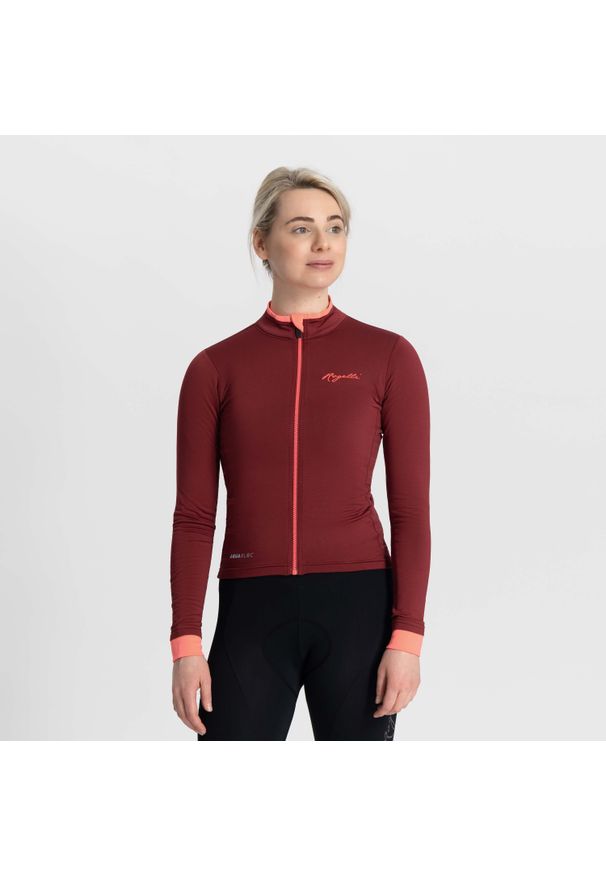 ROGELLI - Damski jersey z długim rękawem Rogelli Essential. Kolor: czerwony, pomarańczowy, wielokolorowy. Materiał: jersey. Długość rękawa: długi rękaw. Długość: długie. Sport: kolarstwo