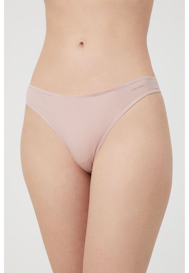 Calvin Klein Underwear stringi kolor różowy. Kolor: różowy