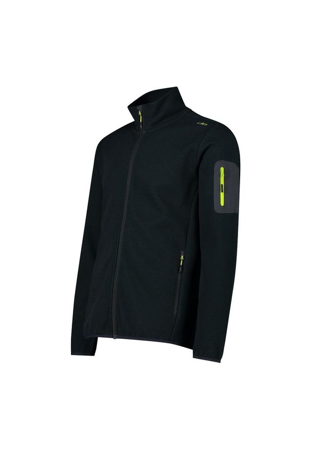 Bluza męska turystyczna CMP 34H6397. Okazja: na co dzień. Kolor: czarny. Styl: casual, sportowy. Sport: turystyka piesza