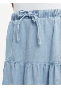 Tommy Jeans Spódnica mini Chambray DW0DW17879 Błękitny Regular Fit. Kolor: niebieski. Materiał: bawełna