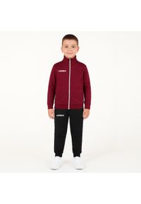 LEGEA - Komplet dresowy dla chłopca CALIFORNIA JUNIOR JR. Okazja: na uczelnię. Kolor: czerwony, wielokolorowy, brązowy, biały. Materiał: dresówka. Styl: sportowy #1