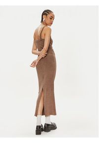 ROTATE Sukienka letnia Vigdis 1124431705 Brązowy Slim Fit. Kolor: brązowy. Materiał: bawełna. Sezon: lato #3