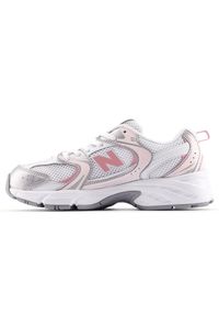 Buty dziecięce New Balance GR530EC – białe. Okazja: na uczelnię, na co dzień. Kolor: biały. Materiał: guma, materiał, syntetyk. Szerokość cholewki: normalna #4