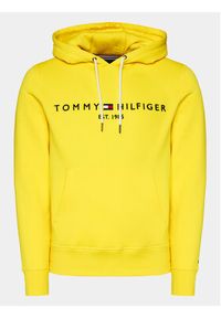 TOMMY HILFIGER - Tommy Hilfiger Bluza Logo MW0MW11599 Żółty Regular Fit. Kolor: żółty. Materiał: bawełna #5