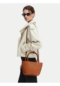 TOMMY HILFIGER - Tommy Hilfiger Torebka Th Marina Bucket Leather AW0AW18739 Brązowy. Kolor: brązowy. Materiał: skórzane #1