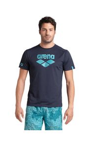 Koszulka Arena T-Shirt Logo. Kolor: niebieski. Materiał: materiał. Długość rękawa: krótki rękaw. Długość: krótkie. Sport: fitness