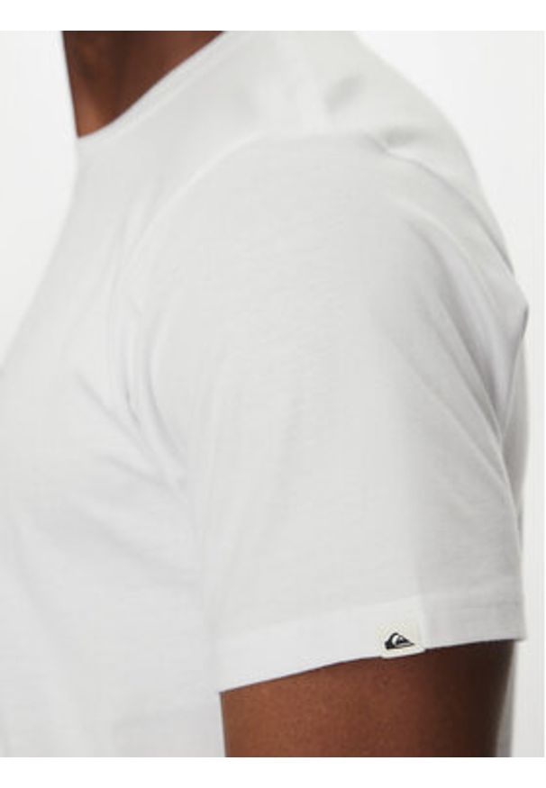 Quiksilver T-Shirt EQYZT08062 Biały Regular Fit. Kolor: biały. Materiał: bawełna
