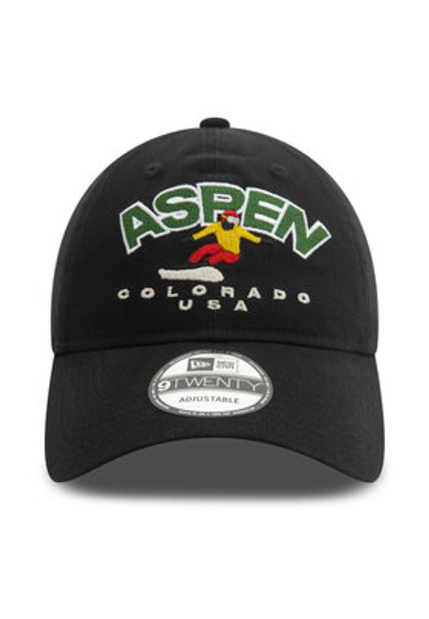 New Era Czapka z daszkiem Washed Aspen Ski 9TWENTY 60580870 Czarny. Kolor: czarny. Materiał: bawełna