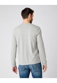 Wrangler - WRANGLER LS BIKER TEE MĘSKA KOSZULKA Z DŁUGIM RĘKAWEM MID GREY MEL W7K5D3X37 112141568. Długość rękawa: długi rękaw. Długość: długie #4