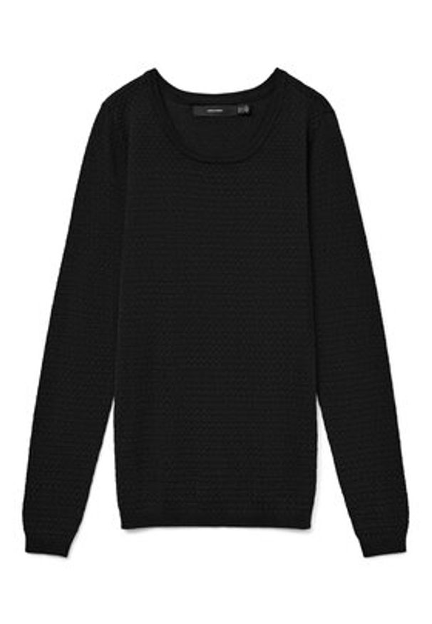 Vero Moda Sweter Care 10136644 Czarny Regular Fit. Kolor: czarny. Materiał: bawełna