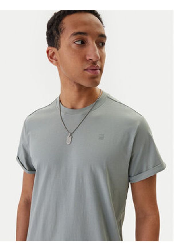 G-Star RAW - G-Star Raw T-Shirt Lash D16396-B353 Zielony Regular Fit. Kolor: zielony. Materiał: bawełna