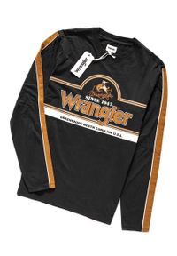 Wrangler - LONGSLEEVE WRANGLER LS SEASONAL LOGO TEE FADED BLACK W7B98FGV6 112131574. Długość rękawa: długi rękaw. Wzór: nadruk #4