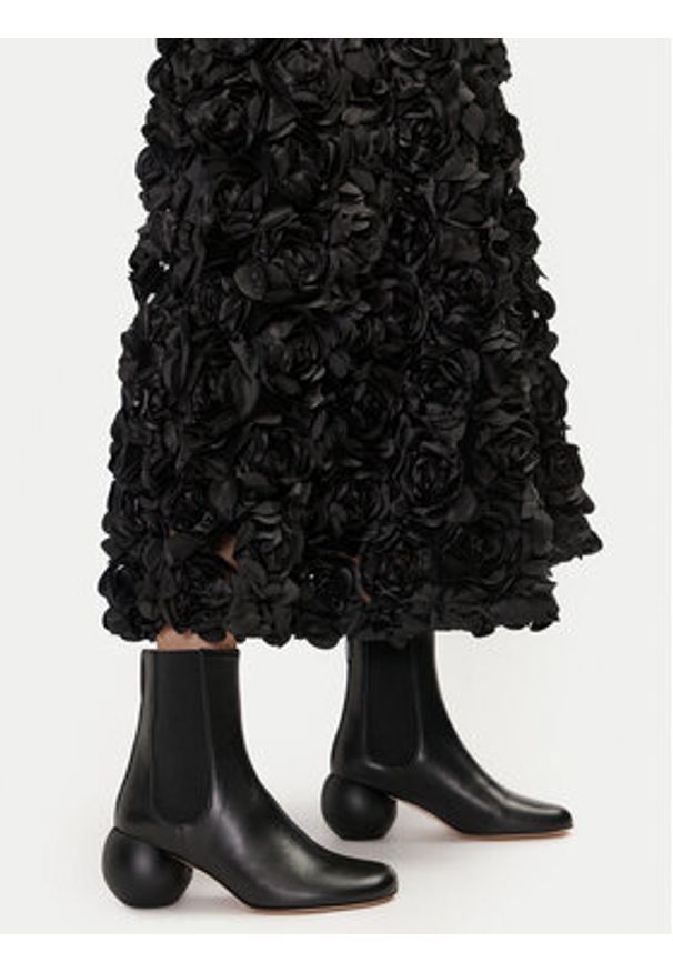Weekend Max Mara Sztyblety Este 24257960146 Czarny. Kolor: czarny. Materiał: skóra