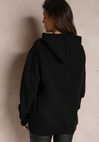 Renee - Czarna Bluza Bawełniana z Kapturem Marmi. Typ kołnierza: kaptur. Kolor: czarny. Materiał: bawełna