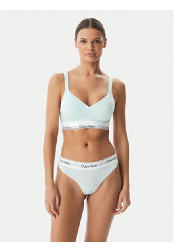 Calvin Klein Underwear Biustonosz braletka LV00QF8500 Zielony jasny. Kolor: zielony. Materiał: bawełna