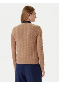 Polo Ralph Lauren Sweter 211971865002 Beżowy Slim Fit. Typ kołnierza: polo. Kolor: beżowy. Materiał: wełna #5