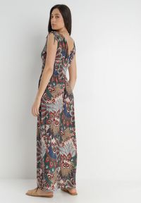 Born2be - Ciemnozielona Sukienka Zarena. Kolor: zielony. Długość rękawa: bez rękawów. Typ sukienki: kopertowe. Styl: boho #4