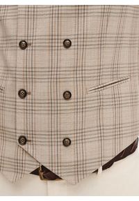 Pako Lorente - PAKO LORENTE - Dwurzędowa kamizelka męska w mocną kratę. Materiał: poliester, wiskoza, elastan. Wzór: kratka. Styl: elegancki, młodzieżowy #7