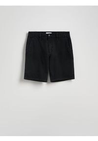 Reserved - Szorty jeansowe slim fit - czarny. Kolor: czarny. Materiał: jeans