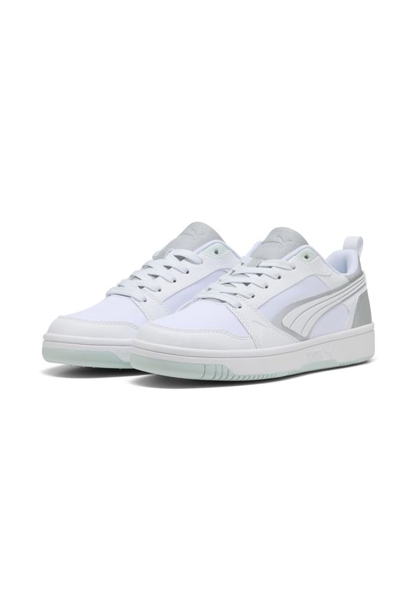 Puma - Sneakersy unisex Rebound v6 Low Aqua Metallics PUMA. Kolor: niebieski, szary, biały, wielokolorowy. Sport: koszykówka