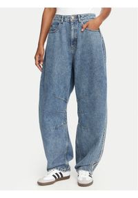Adidas - adidas Jeansy KQ6476 Niebieski Barrel Fit. Kolor: niebieski #1