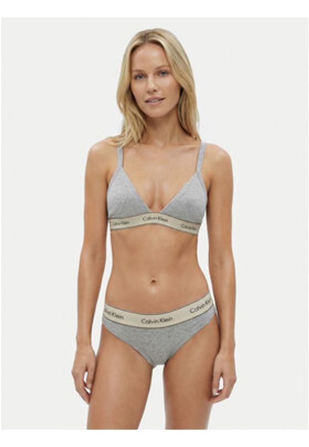 Calvin Klein Underwear Biustonosz braletka LV00QF8369 Szary. Kolor: szary. Materiał: bawełna