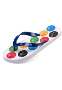 ALPINE PRO - Kapcie Unisex Alpine Pro Thiago 43 - Komfort i Styl. Kolor: zielony. Wzór: kolorowy. Sezon: lato. Sport: pływanie, fitness