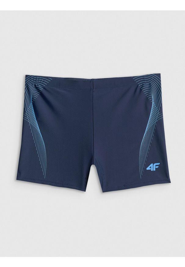 4f - 4F Kąpielówki męskie - granatowe 3XL. Kolor: niebieski. Materiał: skóra, materiał
