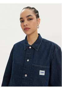 Lee Koszula jeansowa Workwear 112349344 Granatowy Loose Fit. Kolor: niebieski. Materiał: bawełna #5