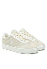 Calvin Klein Jeans Sneakersy Classic Cupsole Low Mix Mg Wn YW0YW01636 Écru. Materiał: materiał