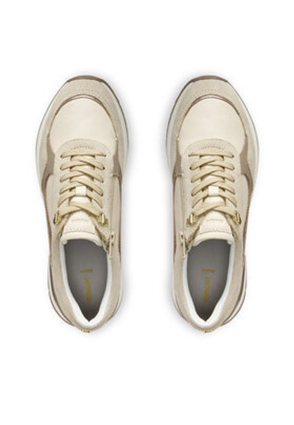 Geox Sneakersy D Desya D5600A 02285 CH61S Beżowy. Kolor: beżowy. Materiał: skóra