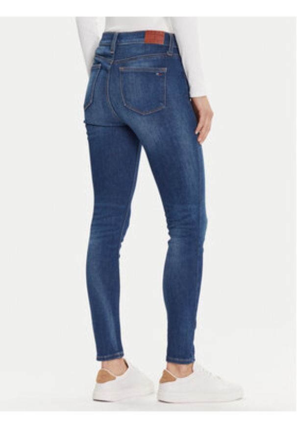 Tommy Jeans Jeansy Nora DW0DW21819 Granatowy Skinny Fit. Kolor: niebieski