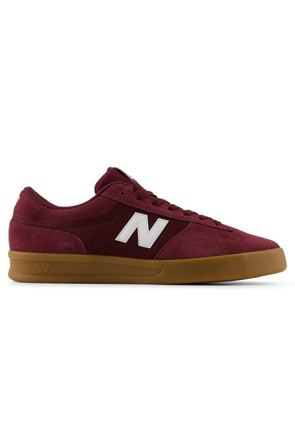 Buty unisex New Balance Numeric UN430BYG – bordowe. Kolor: czerwony. Materiał: dresówka, skóra. Szerokość cholewki: normalna. Sport: skateboard