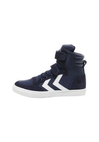 Sneakersy dziecięcy Hummel Slimmer Stadil High. Okazja: na uczelnię, na co dzień. Kolor: niebieski, zielony, wielokolorowy. Sport: turystyka piesza