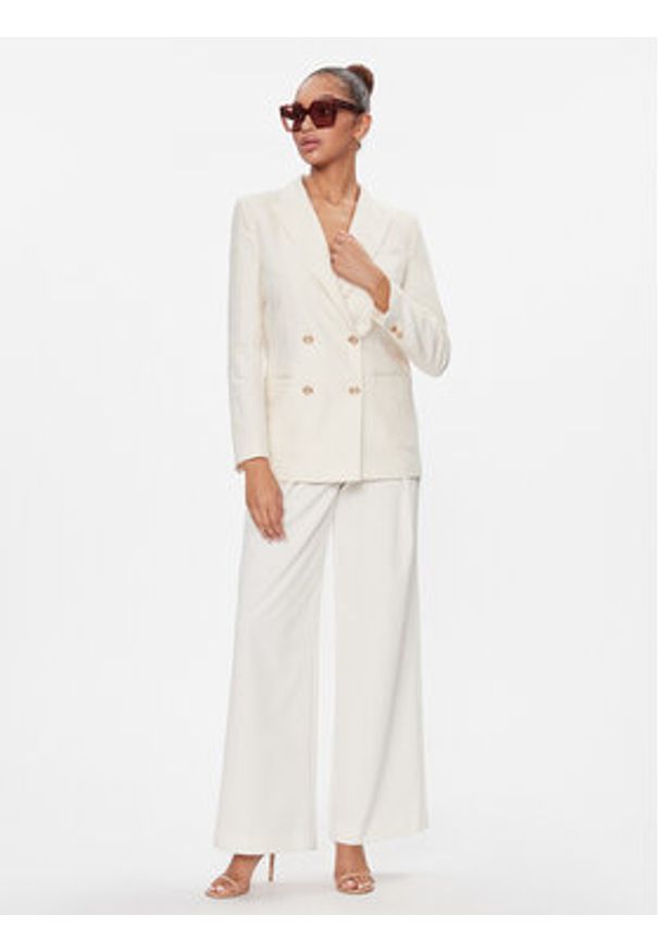 TwinSet - TWINSET Marynarka 241TP2560 Écru Oversize. Materiał: bawełna, len