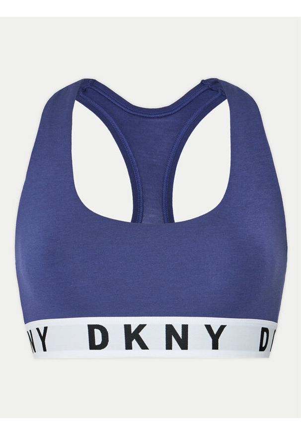 DKNY Biustonosz top DK4519 Niebieski. Kolor: niebieski. Materiał: bawełna